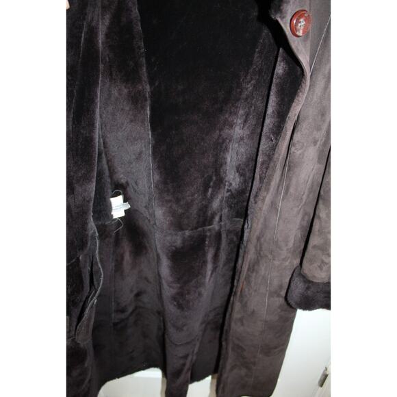 Manzari New York Brown Shearling Spanish Merino Fur Coat Jacket Size 38 - Picture 8 of 12